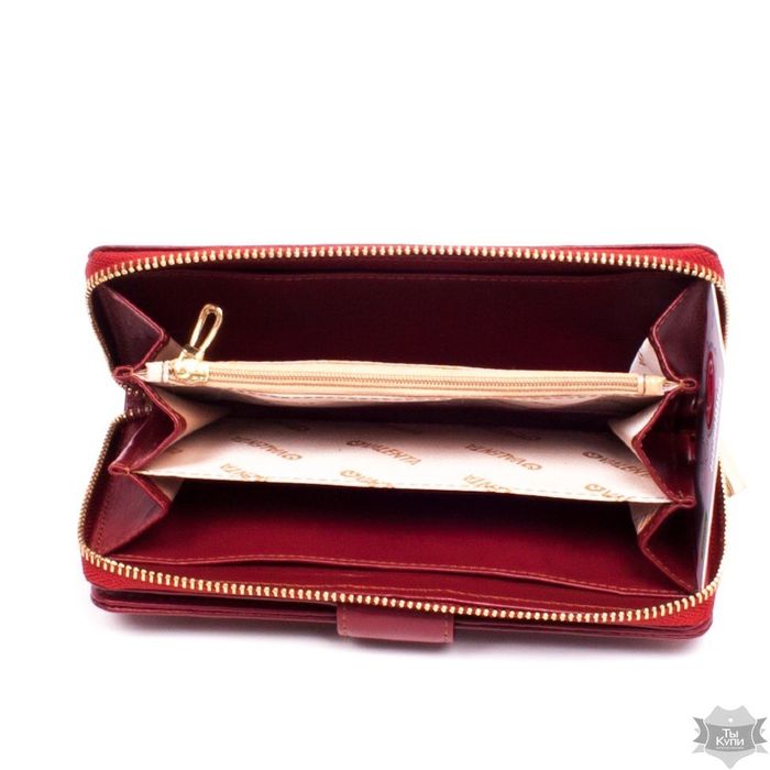 Жіночий шкіряний червоно-коричневий гаманець Double Rich Max Valenta ХР99110 купити недорого в Ти Купи