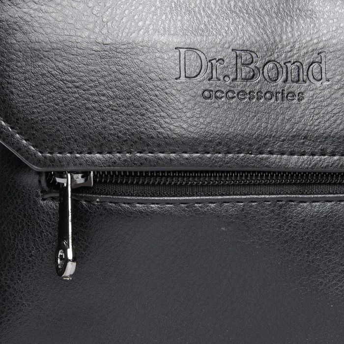 Чоловіча сумка через плече зі шкірозамінника DR. BOND GL 213-1 black купити недорого в Ти Купи