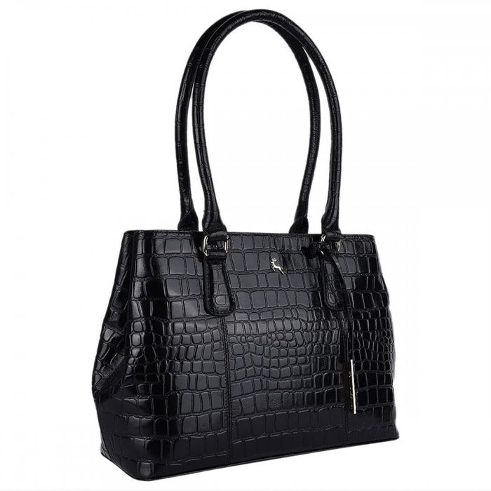 Женская кожаная сумка Ashwood C54 Black (Черный) купить недорого в Ты Купи