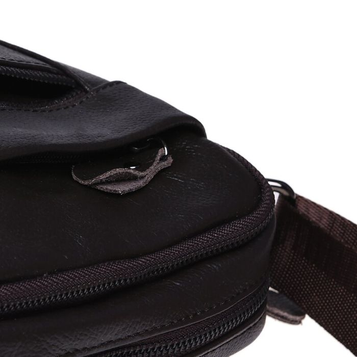 Чоловічі шкіряні сумки Borsa Leather K1223-brown купити недорого в Ти Купи