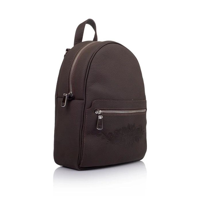 Женский рюкзак из кожи Hi Art «Mehendi Classic» BP-01 тёмно-коричневый купить недорого в Ты Купи