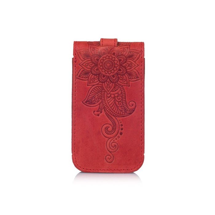 Ключниця зі шкіри HiArt KH-03 Shabby Red Berry Mehendi Classic купити недорого в Ти Купи