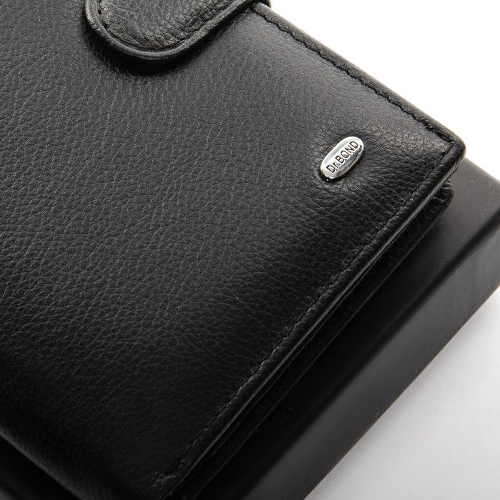 Чоловічий шкіряний чорний гаманець Classik dr.Bond MS-14 black купити недорого в Ти Купи