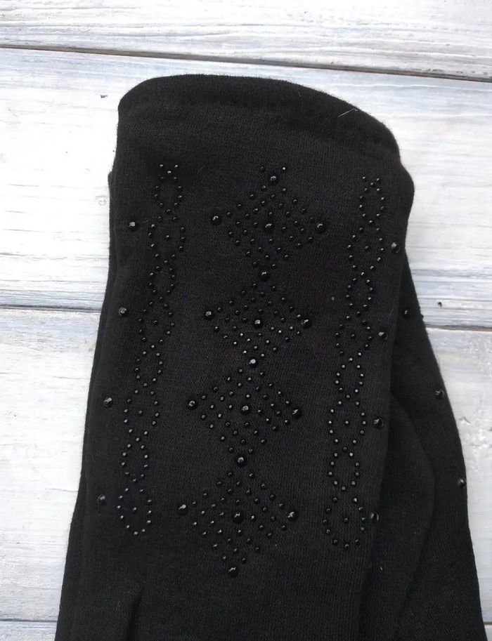 Женские стрейчевые перчатки чёрные 8715s3 L купить недорого в Ты Купи