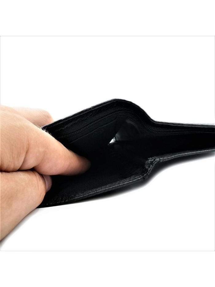 Мужской кожаный кошелек-зажим Weatro 11 х 9 х 2,5 см Черный wtro-168-24F купить недорого в Ты Купи