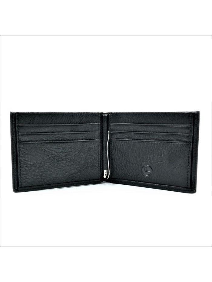Мужской кожаный кошелек-зажим Weatro 11 х 9 х 2,5 см Черный wtro-168-24F купить недорого в Ты Купи