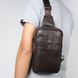 Мужская кожаная коричневая сумка-рюкзак John McDee jd4018с