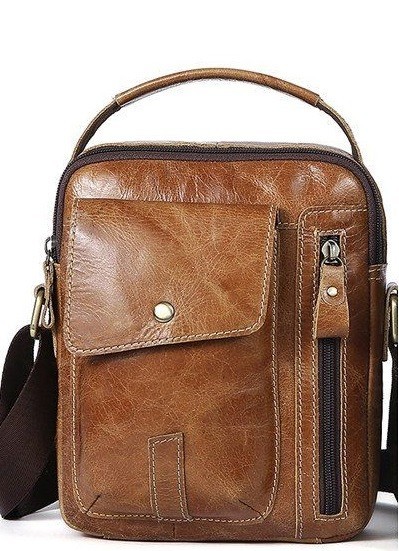 Чоловіча шкіряна сумка Vintage 14766 купити недорого в Ти Купи