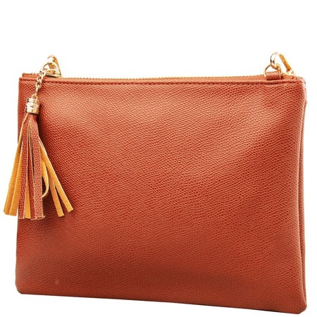 Жіноча сумка-клатч зі шкірозамінника AMELIE GALANTI a991512-brown купити недорого в Ти Купи