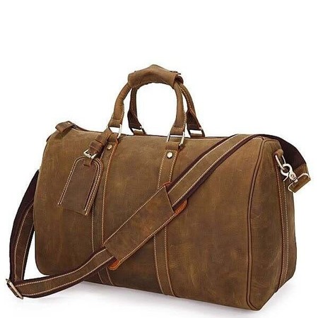 Дорожня шкіряна сумка Vintage 14050 Коричневий купити недорого в Ти Купи