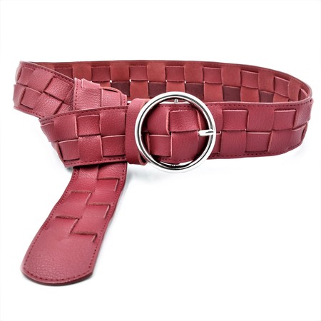 Шкіряний жіночий ремінь ткап-червоний koz-if40-kit-057 купити недорого в Ти Купи