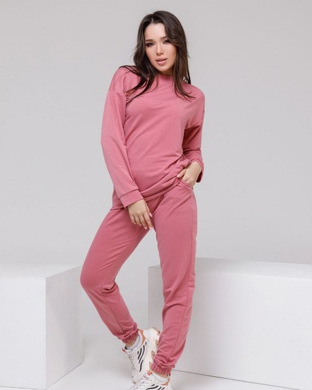Спортивний костюм ISSA PLUS 12497 XL рожевий купити недорого в Ти Купи