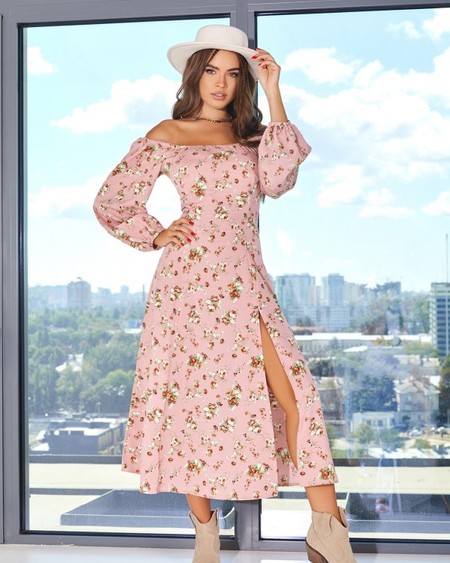Сукня ISSA PLUS 12901 XL рожевий купити недорого в Ти Купи