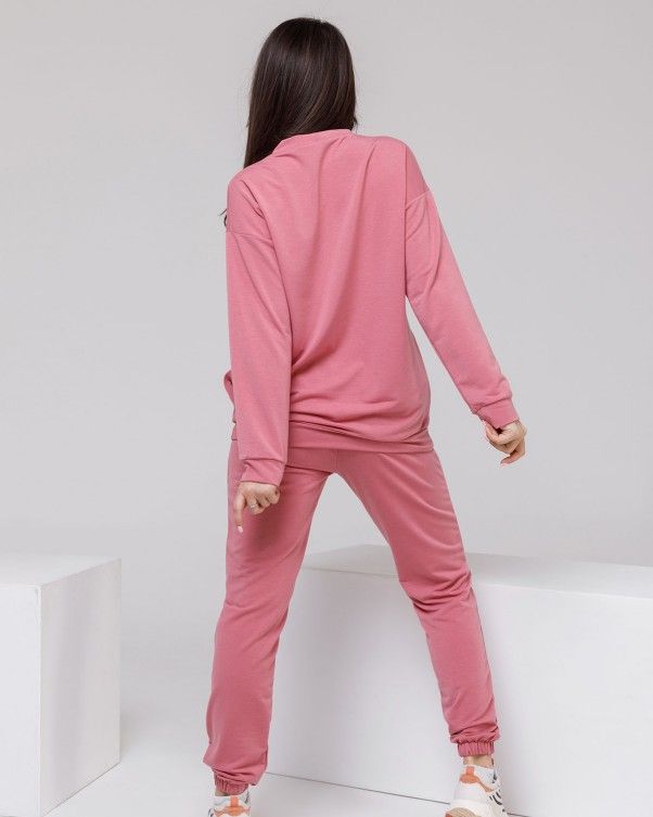 Спортивний костюм ISSA PLUS 12497 XL рожевий купити недорого в Ти Купи