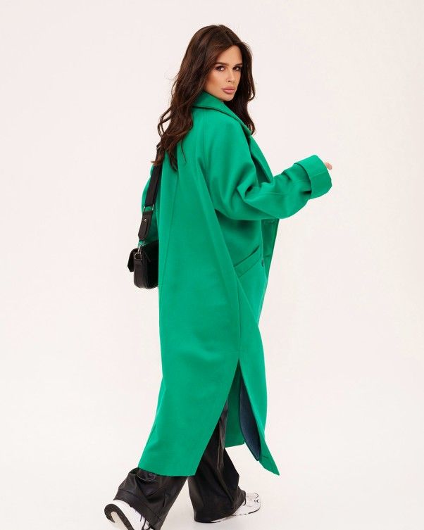 Пальто ISSA PLUS 13549 XL зеленый купить недорого в Ты Купи
