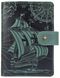 Обкладинка для паспорта зі шкіри Hi Art «Discoveries» PB-02/1 Shabby Alga Темно-зелений купити недорого в Ти Купи