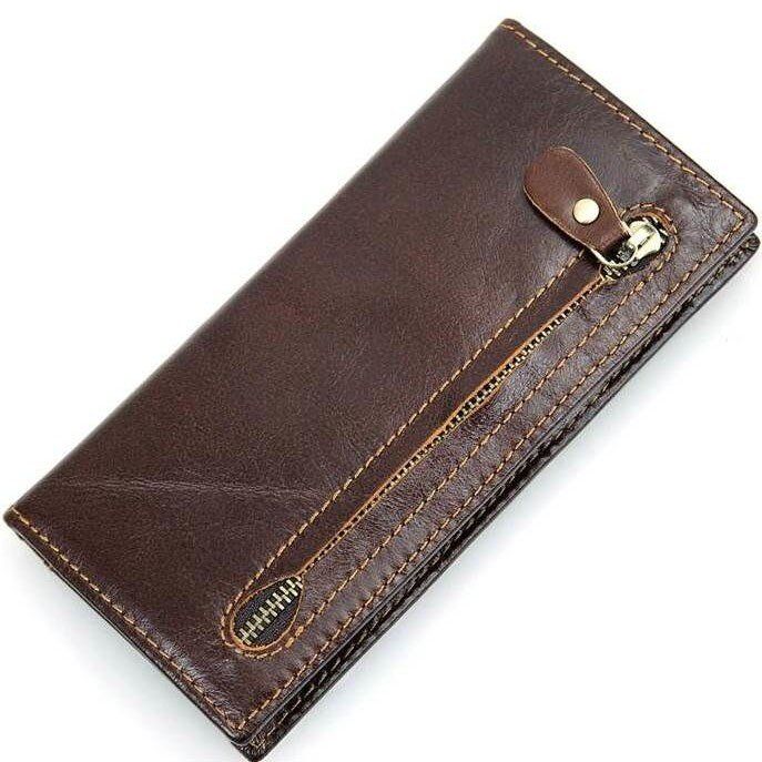 Чоловічий шкіряний гаманець Vintage 14536 Темно-коричневий купити недорого в Ти Купи