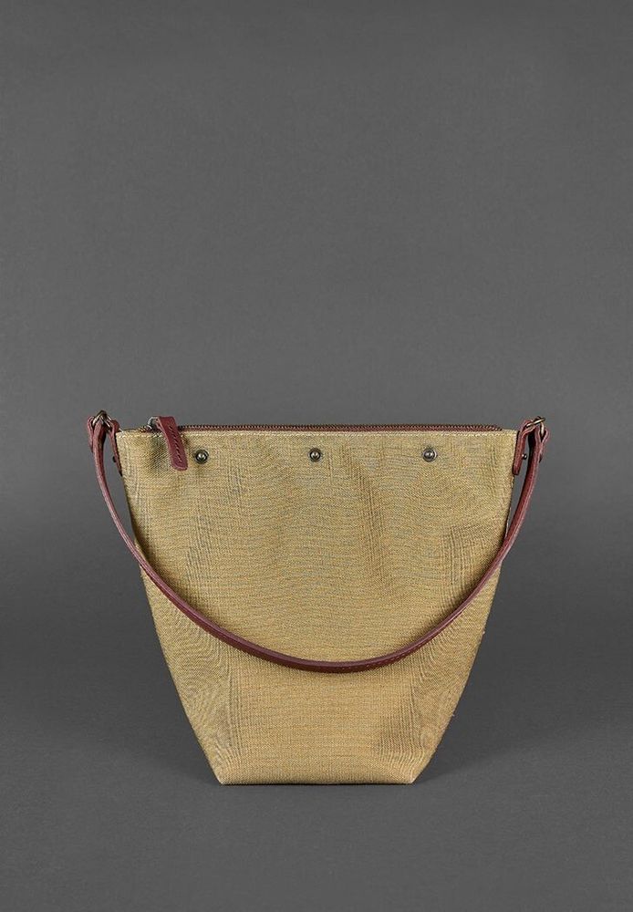 Плетеная сумка из натуральной кожи BlankNote Пазл бордовая Krast BN-BAG-32-VIN купить недорого в Ты Купи