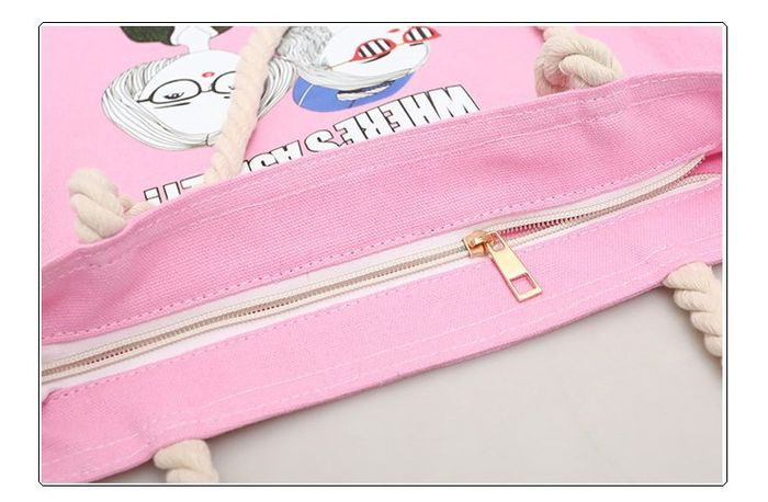 Пляжная тканевая женская сумка 599-10 Семь ручек Розовый купить недорого в Ты Купи