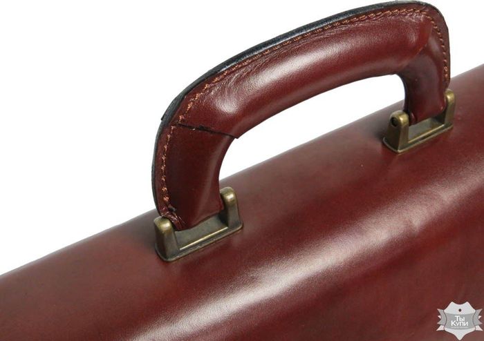 Чоловічий темно-коричневий портфель з натуральної шкіри Rovicky AWR-6-2 купити недорого в Ти Купи