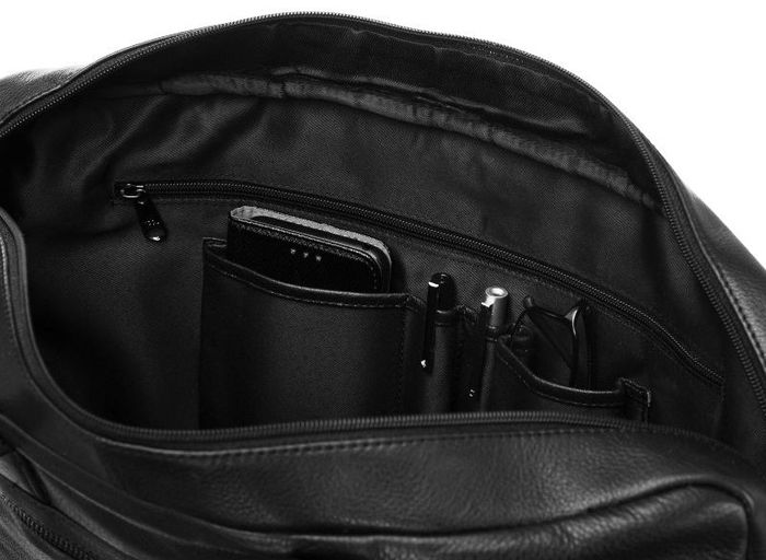 Чоловіча шкіряна сумка-портфоліо для завжди Wild Lap513NDM Чорний ноутбук купити недорого в Ти Купи