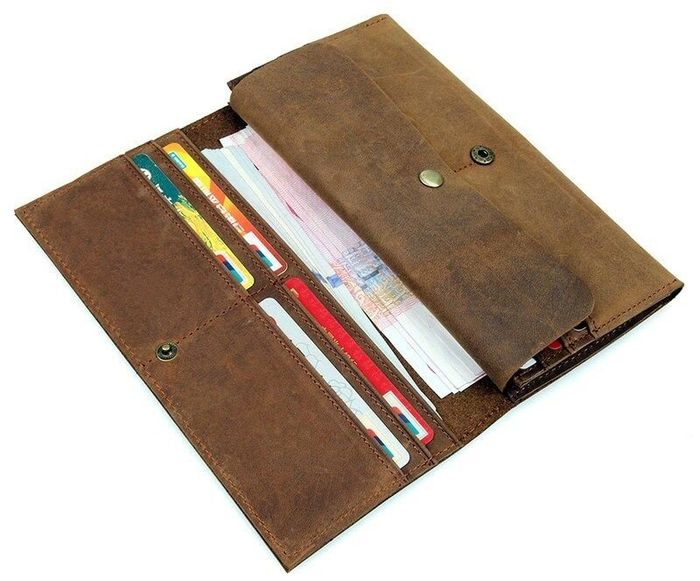Чоловічий шкіряний гаманець Vintage 14406 Коричневий купити недорого в Ти Купи