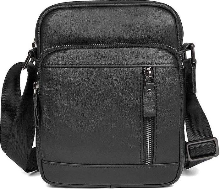 Чоловіча шкіряна сумка Vintage 14527 Чорний купити недорого в Ти Купи