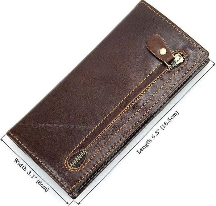Чоловічий шкіряний гаманець Vintage 14536 Темно-коричневий купити недорого в Ти Купи