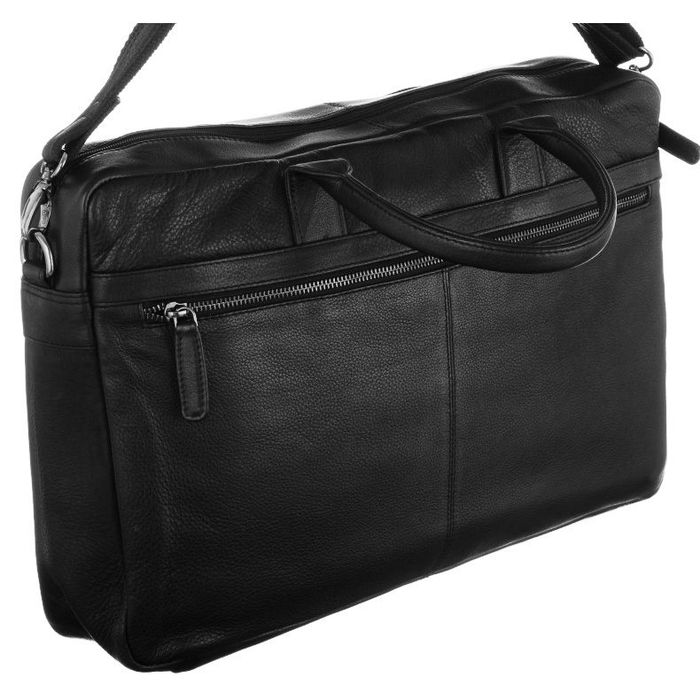Чоловіча шкіряна сумка-портфоліо для завжди Wild Lap513NDM Чорний ноутбук купити недорого в Ти Купи
