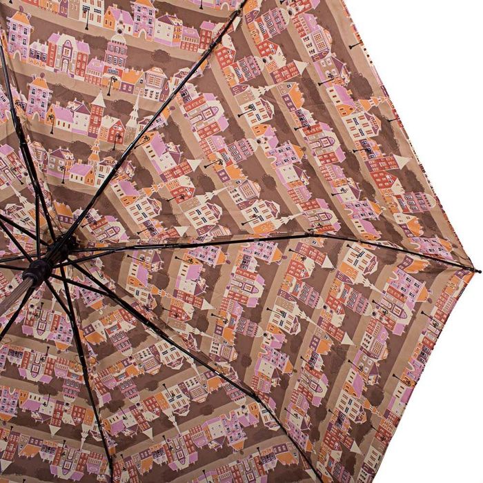 Бежевый прочный женский зонт полуавтомат AIRTON купить недорого в Ты Купи