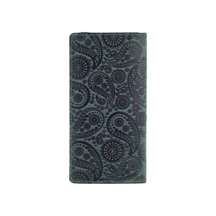 Шкіряний гаманець Hi Art WP-05 Shabby Alga Buta Art Зелений купити недорого в Ти Купи