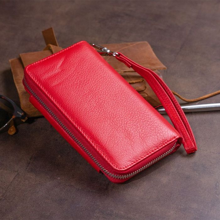 Жіночий шкіряний гаманець ST Leather 19343 Червоний купити недорого в Ти Купи