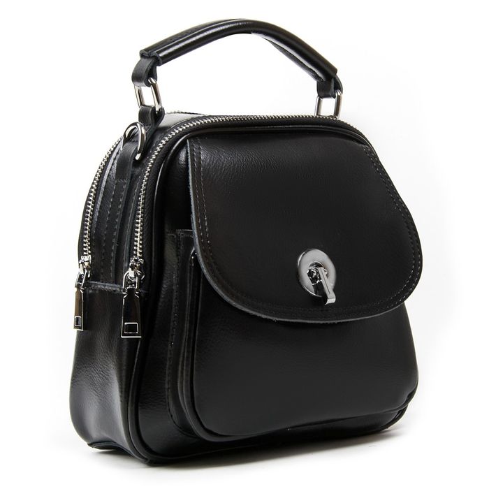Жіночий шкіряний рюкзак ALEX RAI 03-02 2236 black купити недорого в Ти Купи