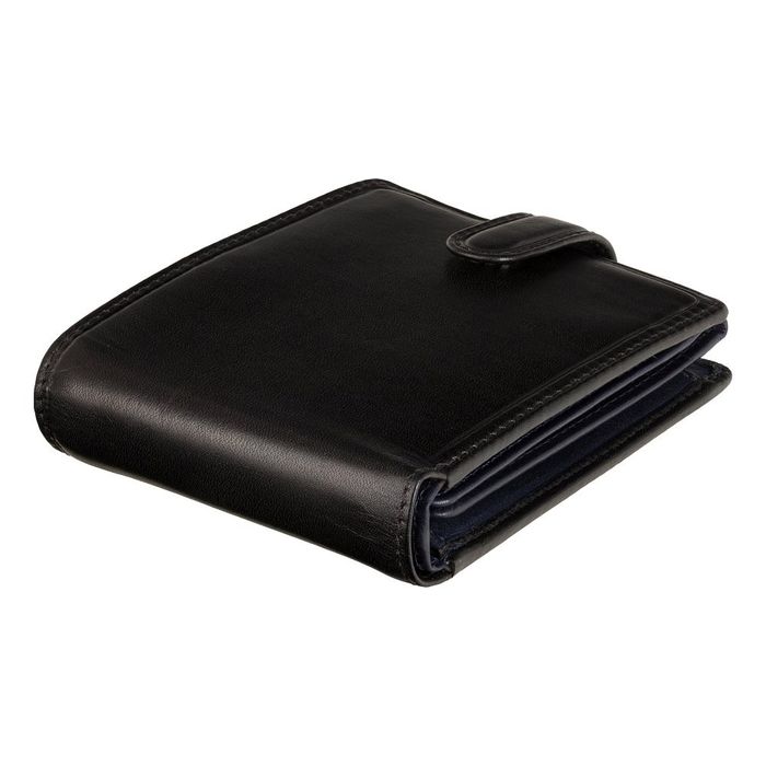 Чоловік шкіряний гаманець Visconti TR35 Atlantis c RFID (Black Blue) купити недорого в Ти Купи