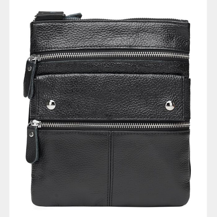 Чоловіча шкіряна сумка Keizer K1302a-black купити недорого в Ти Купи