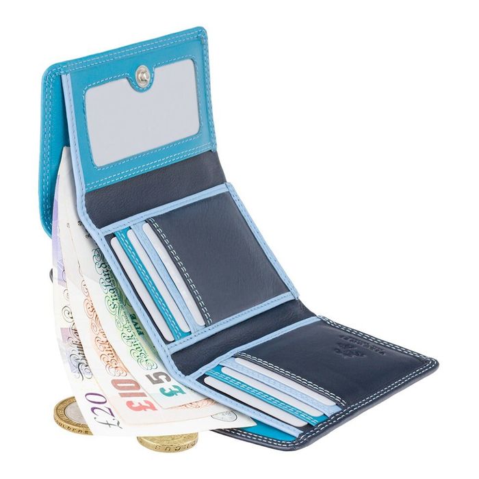 Жіночий шкіряний гаманець Visconti rb39 blue m купити недорого в Ти Купи