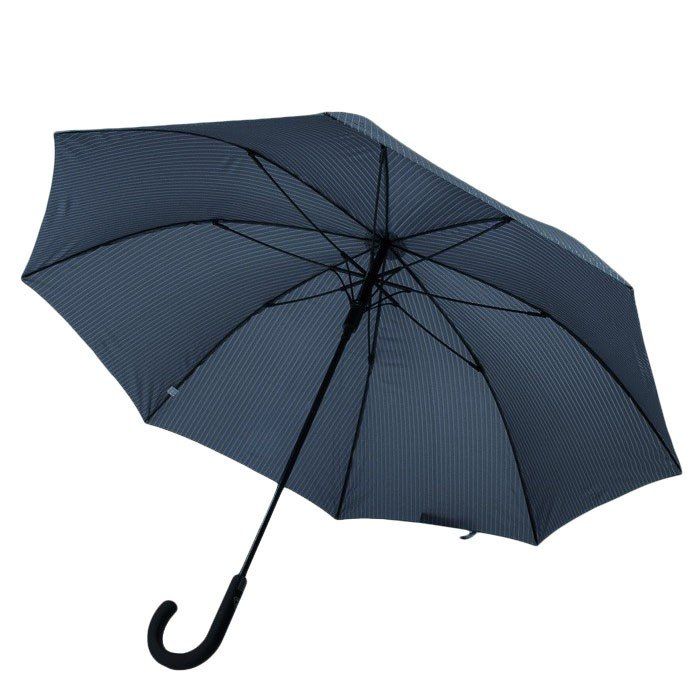 Мужской полуавтомат зонт-трость Fulton Knightsbridge-2 G451 - City Stripe Navy (Синий) купить недорого в Ты Купи