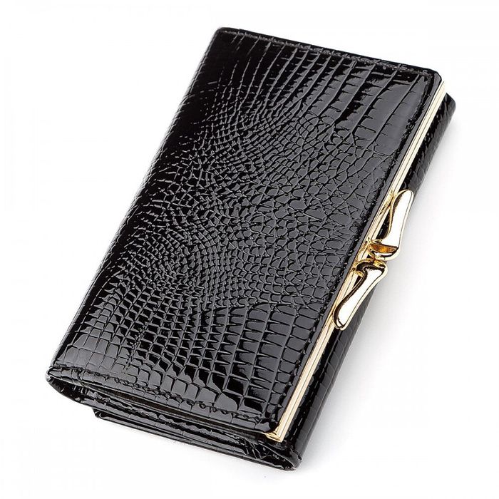 Жіночий шкіряний гаманець ST Leather 18373 (S1201A) Чорний купити недорого в Ти Купи