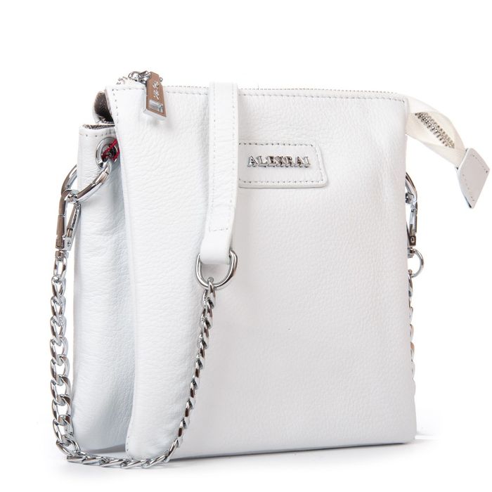 Женская кожаная сумка классическая ALEX RAI 97006 white купить недорого в Ты Купи