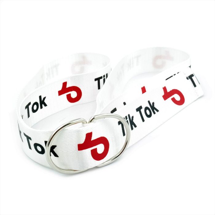 Ремень тканевый Weatro Tik Tok Белый (new-tik-tok-012) купить недорого в Ты Купи