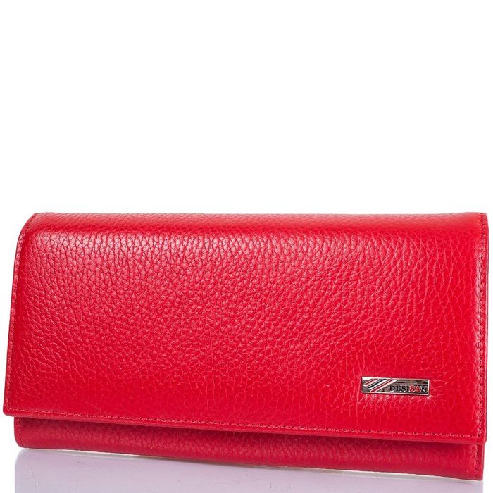Женский кожаный красный кошелек DESISAN SHI057-4-1FL купить недорого в Ты Купи