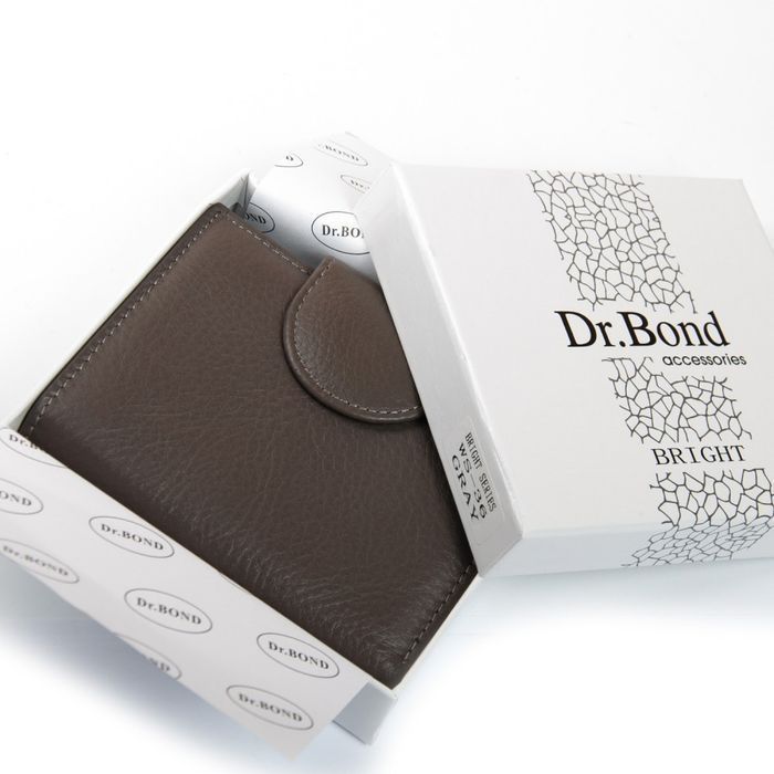 Женский кожаный кошелек Bright DR. BOND WS-36 gray купить недорого в Ты Купи