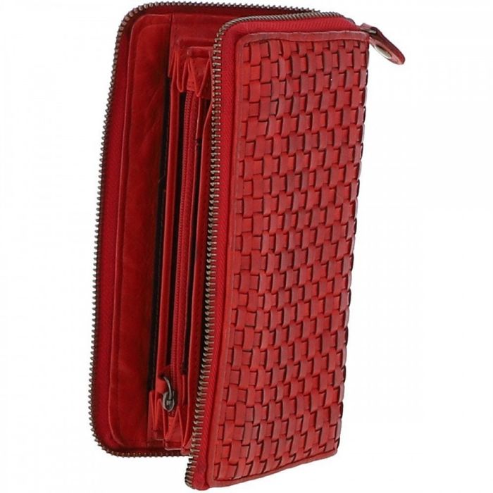 Жіночий шкіряний гаманець Ashwood D81 червоний купити недорого в Ти Купи