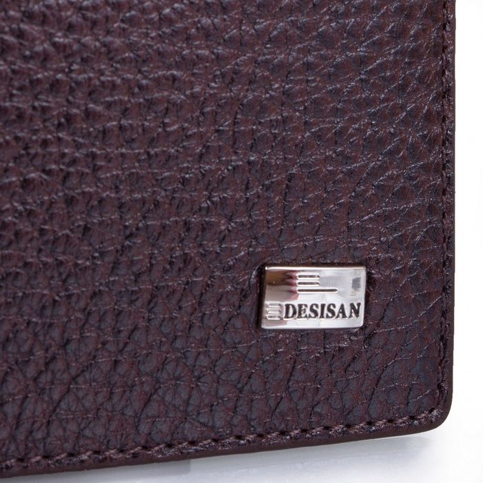 Коричневе чоловіче шкіряне портмоне DESISAN SHI725-019 купити недорого в Ти Купи
