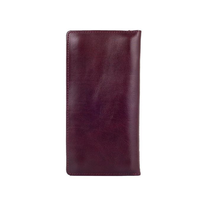 Кожаное портмоне Hi Art WP-05 Crystal Sangria Mehendi Classic Фиолетовый купить недорого в Ты Купи