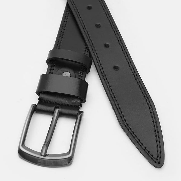 Мужской кожаный ремень Borsa Leather V1115FX20-black купить недорого в Ты Купи