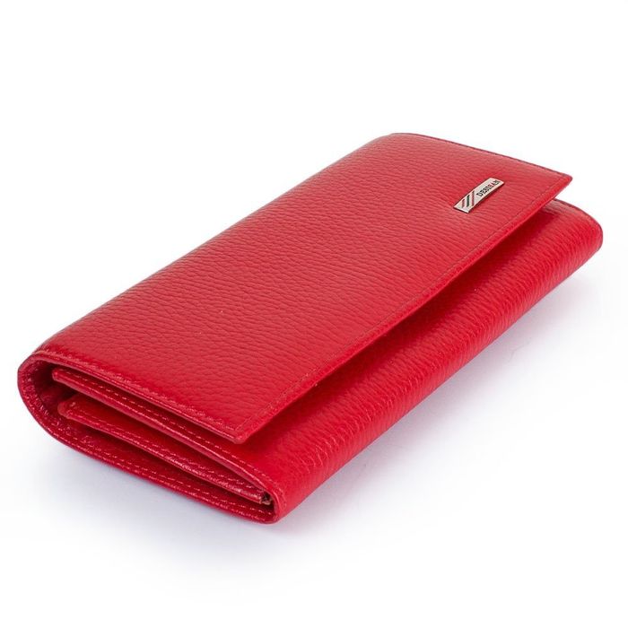 Жіночий шкіряний червоний гаманець DESISAN SHI057-4-1FL купити недорого в Ти Купи