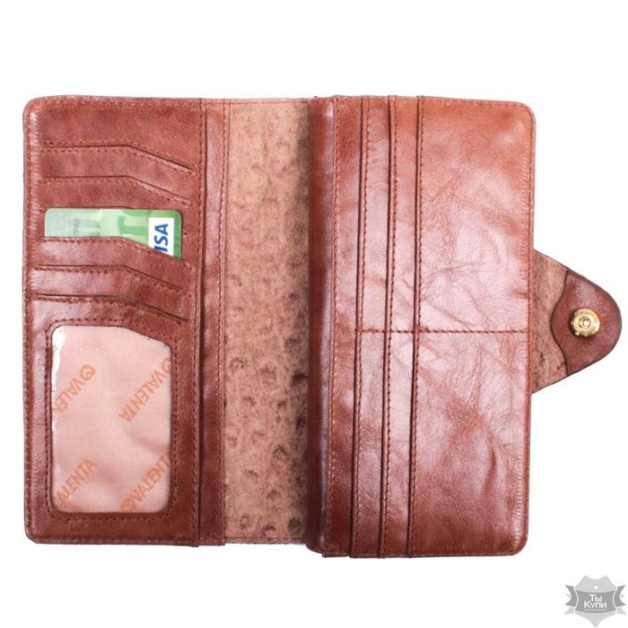 Шкіряний коричневий гаманець Valenta ХР25510 купити недорого в Ти Купи