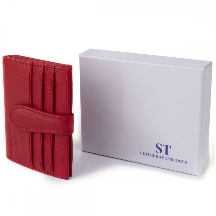 Кошелек из натуральной кожи ST Leather 19211 Красный купить недорого в Ты Купи