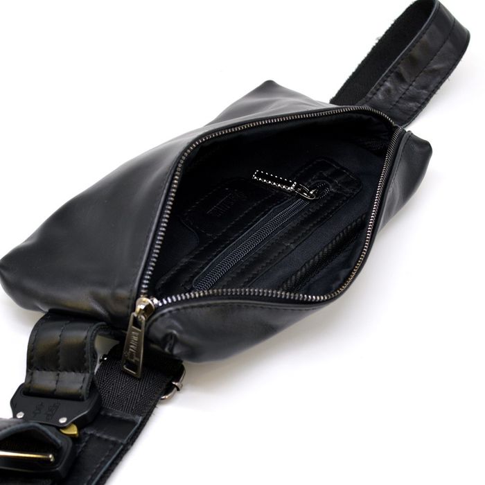 Кожаная черная сумка на пояс TARWA ga-1818-3md купить недорого в Ты Купи
